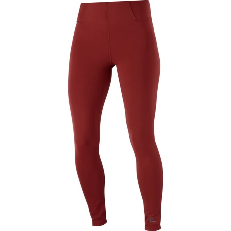 Red Salomon Cross Multi 28'' Women's Running Tights | PH 52418W